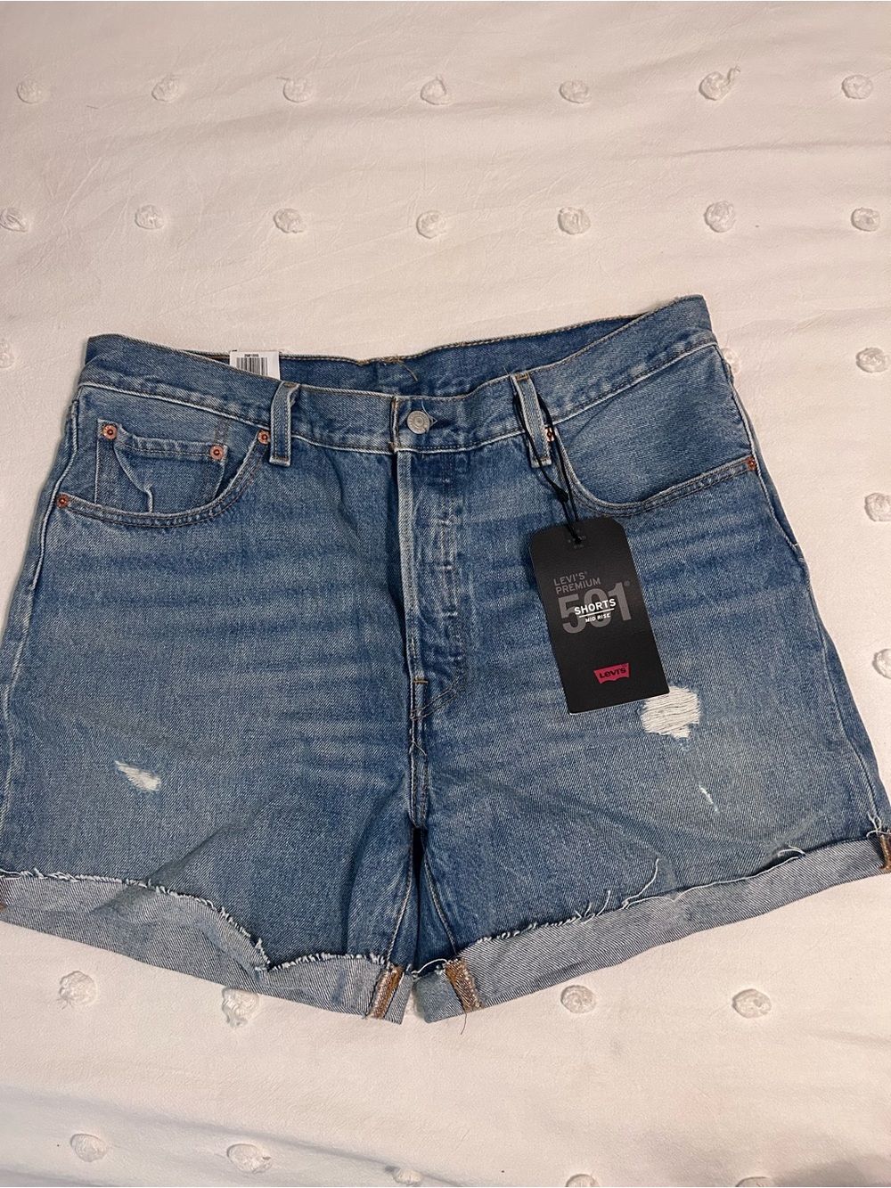 Levi's Light Blue Denim Cutoff Shorts with Tag